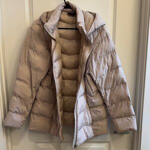 32 Degrees Quilted Down Puffer Jacket in Cream